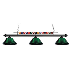 Wilton Circle-3 Light Island/Billiard in Billiard Style-16 Inches Wide by 15 Inches High - 1262440