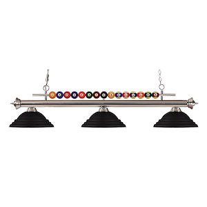 Wilton Circle-3 Light Island/Billiard in Billiard Style-16 Inches Wide by 15 Inches High - 1260742