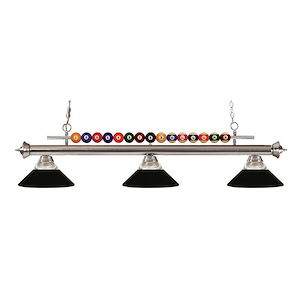 Wilton Circle-3 Light Island/Billiard in Billiard Style-16 Inches Wide by 15 Inches High - 1259576