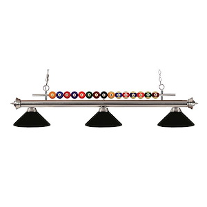 Wilton Circle-3 Light Island/Billiard in Billiard Style-16 Inches Wide by 15 Inches High - 1257545