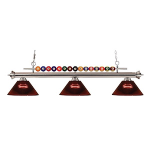 Wilton Circle-3 Light Island/Billiard in Billiard Style-16 Inches Wide by 15 Inches High - 1259019
