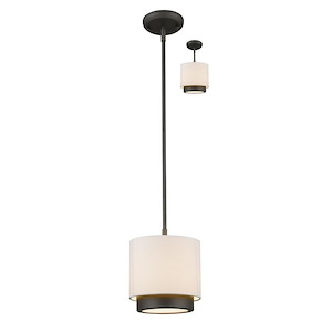 Centenary Down - 1 Light Mini Pendant in Metropolitan Style - 8 Inches Wide by 9.2 Inches High - 1259797