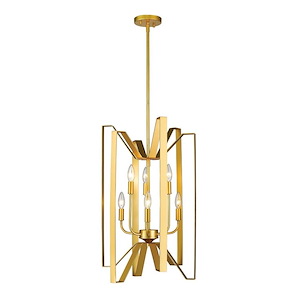 Oaks Hills - 6 Light Pendant in Fusion Style - 16 Inches Wide by 26 Inches High - 1262000