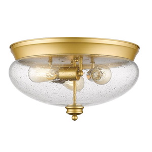 Uplands Grange - 3 Light Flush Mount in Traditional Style - 15 Inches Wide by 8.5 Inches High - 1262312