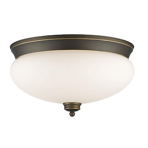 Uplands Grange - 3 Light Flush Mount In Traditional Style-8.5 Inches Tall and 15 Inches Wide - 1260090