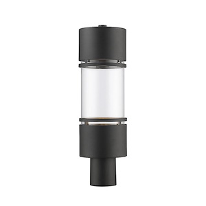 Great Leys - 14W 1 LED Outdoor Post Mount Lantern in Contemporary Style - 5.88 Inches Wide by 19.63 Inches High - 1261076