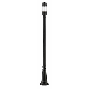 Great Leys - 14W 1 LED Outdoor Post Mount Lantern in Seaside Style - 10 Inches Wide by 113.38 Inches High - 1260868