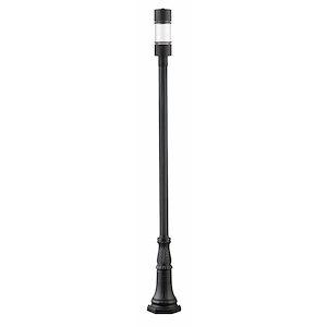 Great Leys - 14W 1 LED Outdoor Post Mount Lantern in Seaside Style - 13 Inches Wide by 113.38 Inches High