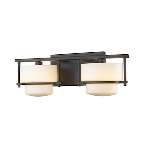 Percival Orchards - 8W 2 LED Vanity Light Fixture in Art Moderne Style - 16 Inches Wide by 6.25 Inches High - 1257239
