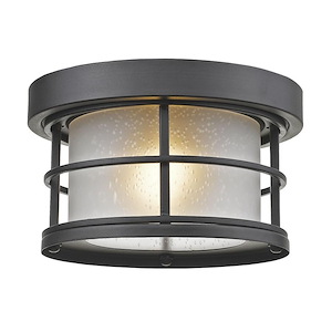 Wingate Elms - 1 Light Outdoor Flush Mount in Contemporary Style - 10 Inches Wide by 5.88 Inches High