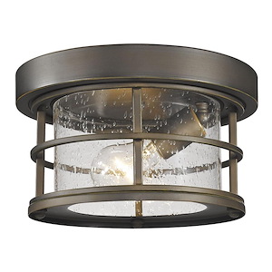 Wingate Elms - 1 Light Outdoor Flush Mount in Seaside Style - 10 Inches Wide by 5.88 Inches High - 1257053