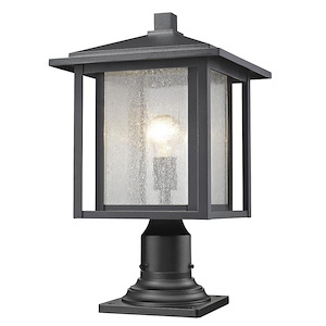 Temple Chase - 1 Light Outdoor Pier Mount Light In Contemporary Style-18.25 Inches Tall and 11 Inches Wide - 1261627