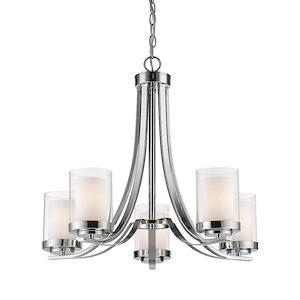 Browns Maltings - 5 Light Chandelier in Metropolitan Style - 25.25 Inches Wide by 22.25 Inches High - 1257402