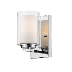 Browns Maltings - 1 Light Wall Sconce in Metropolitan Style - 4.5 Inches Wide by 8 Inches High - 1257677