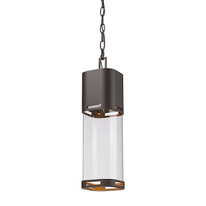 Argyle Barton - 14W 1 LED Outdoor Chain Mount Lantern in Transitional Style - 5 Inches Wide by 18.25 Inches High