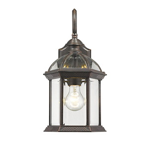 Pippin Causeway - 1 Light Outdoor Wall Mount in Gothic Style - 8 Inches Wide by 15.75 Inches High