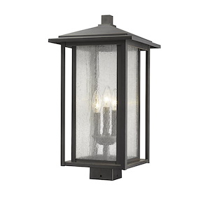 Temple Chase - 3 Light Outdoor Post Mount Lantern in Urban Style - 11 Inches Wide by 22.44 Inches High - 1262649