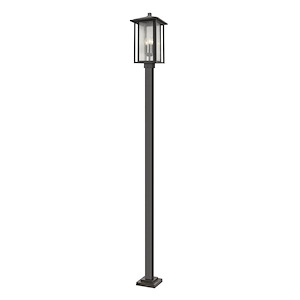 Temple Chase - 3 Light Outdoor Post Mount Lantern in Urban Style - 11 Inches Wide by 116.87 Inches High - 1261126