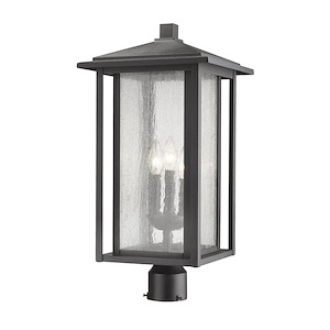 Temple Chase - 3 Light Outdoor Post Mount Lantern in Urban Style - 11 Inches Wide by 22.44 Inches High - 1261982