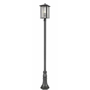 Temple Chase - 3 Light Outdoor Post Mount Lantern in Urban Style - 13 Inches Wide by 118.44 Inches High