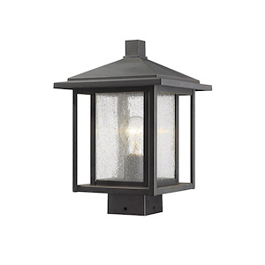 Temple Chase - 1 Light Outdoor Post Mount Lantern in Urban Style - 9 Inches Wide by 13.27 Inches High - 1260754