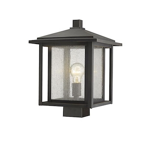 Temple Chase - 1 Light Outdoor Post Mount Lantern in Seaside Style - 11 Inches Wide by 15 Inches High - 1257804