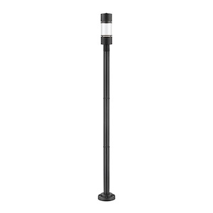 Great Leys - 14W 1 LED Outdoor Post Mount Lantern in Seaside Style - 9 Inches Wide by 95.23 Inches High