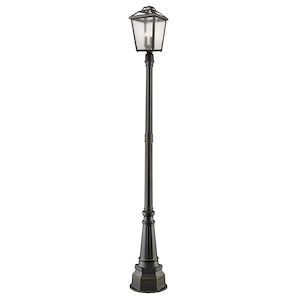 Charter Meadow - 3 Light Outdoor Post Mount Lantern in Colonial Style - 14.17 Inches Wide by 104.75 Inches High - 1257024
