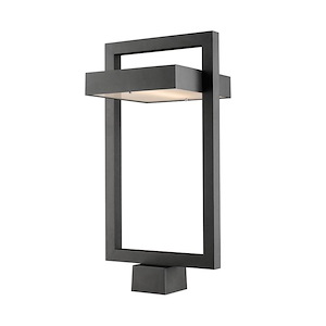 Furlong Street - 12W 1 LED Outdoor Post Mount Lantern in Contemporary Style - 10.5 Inches Wide by 21.63 Inches High