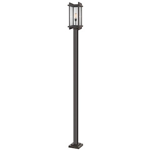 Oldacre Road - 1 Light Outdoor Post Mount Lantern in Industrial Style - 10 Inches Wide by 117.88 Inches High - 1258307