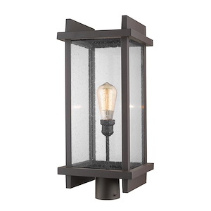 Oldacre Road - 1 Light Outdoor Post Mount Lantern in Industrial Style - 10 Inches Wide by 23.38 Inches High