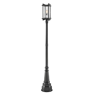 Oldacre Road - 1 Light Outdoor Post Mount Lantern in Industrial Style - 14.17 Inches Wide by 107.63 Inches High