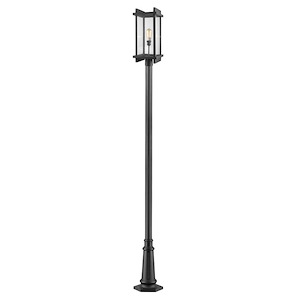 Oldacre Road - 1 Light Outdoor Post Mount Lantern in Industrial Style - 12.38 Inches Wide by 119.38 Inches High