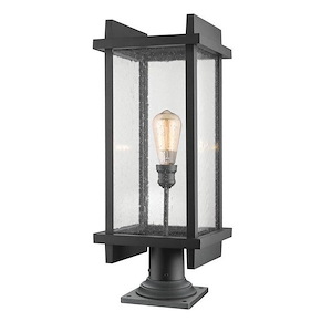 Oldacre Road - 1 Light Outdoor Pier Mount Light In Contemporary Style-25.5 Inches Tall and 10 Inches Wide