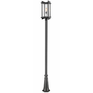 Oldacre Road - 1 Light Outdoor Post Mount Lantern in Industrial Style - 10 Inches Wide by 119.38 Inches High