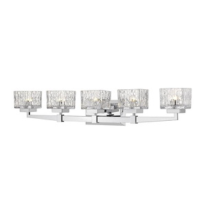 Poulton Drive - 5 Light Vanity Light Fixture in Metropolitan Style - 36 Inches Wide by 6.5 Inches High - 1260122