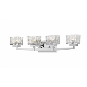 Poulton Drive - 4 Light Vanity Light Fixture in Metropolitan Style - 29.5 Inches Wide by 6.5 Inches High - 1259915