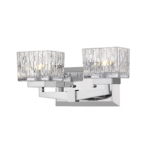 Poulton Drive - 2 Light Vanity Light Fixture in Metropolitan Style - 13.5 Inches Wide by 6.5 Inches High - 1259866