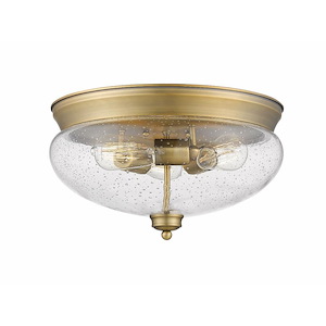 Uplands Grange - 3 Light Flush Mount in Traditional Style - 15 Inches Wide by 8.5 Inches High - 1259063