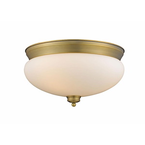 Uplands Grange - 3 Light Flush Mount In Vintage Style-8.5 Inches Tall and 15 Inches Wide - 1260836