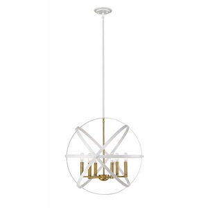 Mountbatten Dell - 6 Light Pendant in Transitional; Style - 24 Inches Wide by 23 Inches High - 1261329