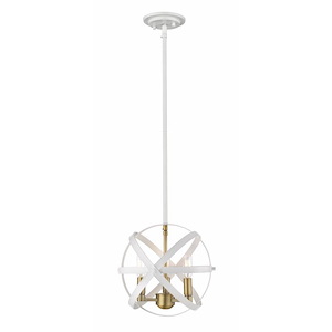 Mountbatten Dell - 3 Light Pendant in Transitional; Style - 12 Inches Wide by 11.5 Inches High - 1257656