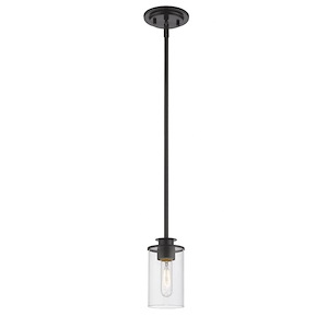 Walton Farm - 1 Light Mini Pendant in Art Moderne Style - 4.5 Inches Wide by 8 Inches High - 1261050