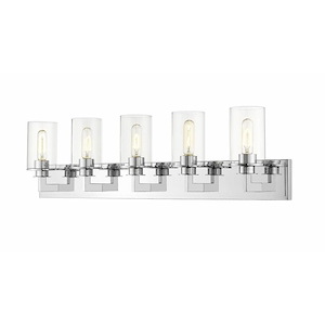 Walton Farm - 5 Light Vanity Light Fixture in Art Moderne Style - 38.75 Inches Wide by 10.25 Inches High - 1259823