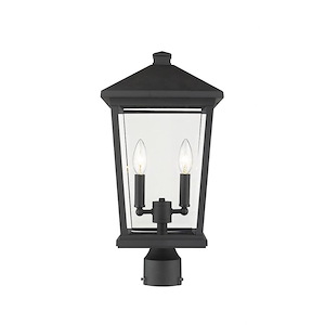 Heritage Cloisters - 2 Light Outdoor Post Mount Lantern in Transitional Style - 14.25 Inches Wide by 91.25 Inches High - 1260820