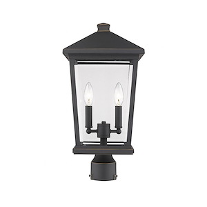 Heritage Cloisters - 2 Light Outdoor Post Mount Lantern in Transitional Style - 14.25 Inches Wide by 91.25 Inches High - 1257301