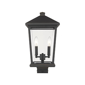 Heritage Cloisters - 2 Light Outdoor Post Mount Lantern in Transitional Style - 14.25 Inches Wide by 91.25 Inches High - 1260388