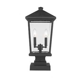 Heritage Cloisters - 2 Light Outdoor Post Mount Lantern in Transitional Style - 12 Inches Wide by 22 Inches High - 1259330