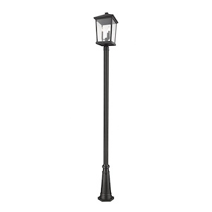 Heritage Cloisters - 3 Light Outdoor Post Mount Lantern in Transitional Style - 12 Inches Wide by 105.75 Inches High - 1258121