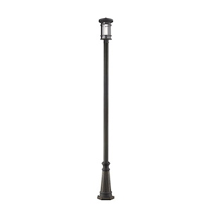 Brick Kiln Downs - 1 Light Outdoor Post Mount Lantern in Craftsman Style - 12.5 Inches Wide by 108.5 Inches High - 1261285